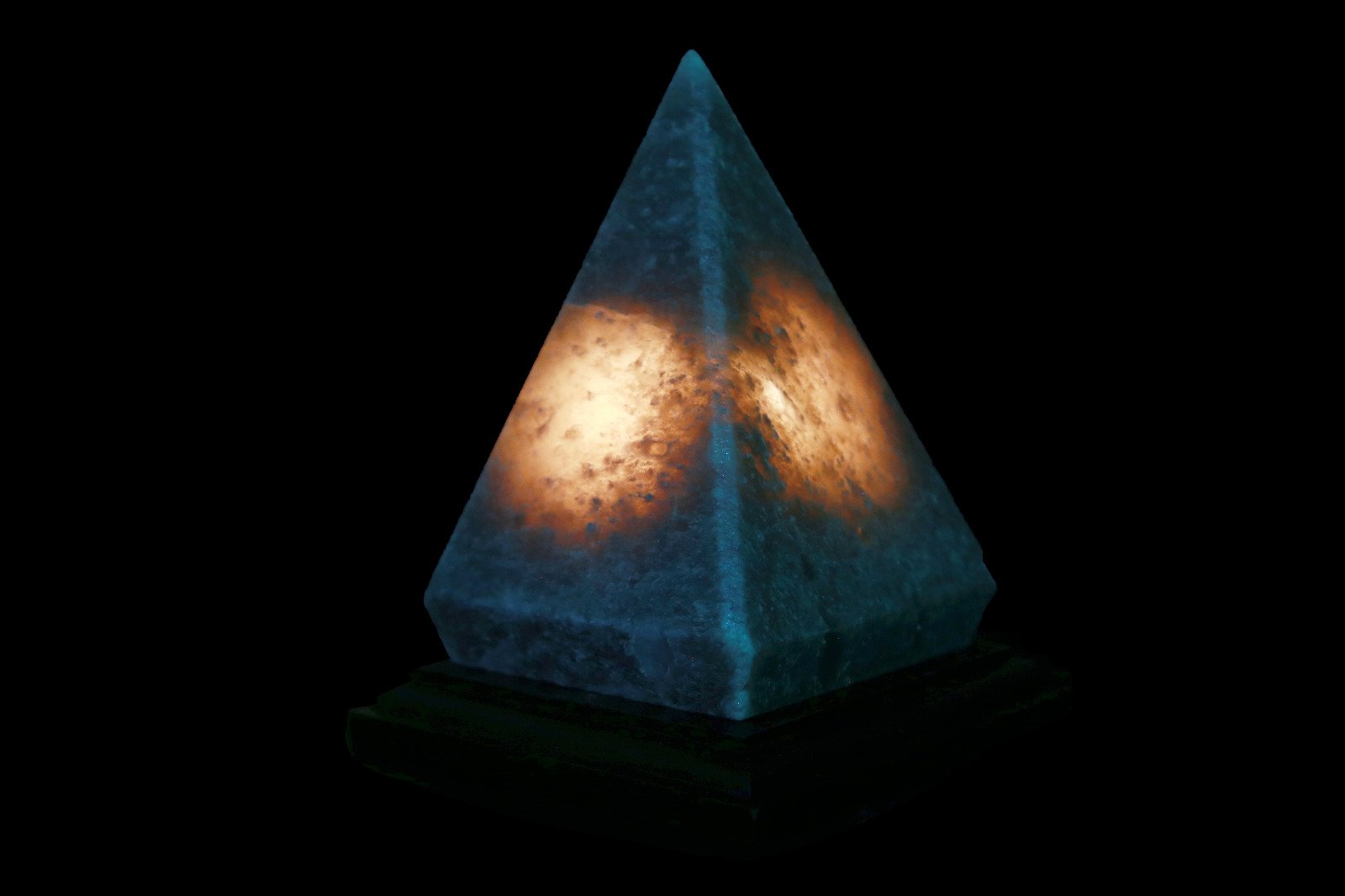 Grey Salt Pyramid Lamp – II