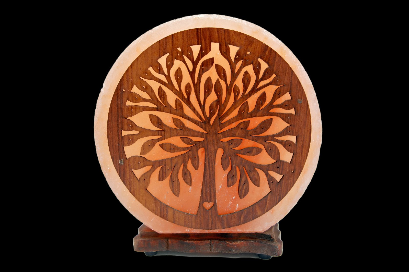 Tree of Life Wood-Inlay Lamp